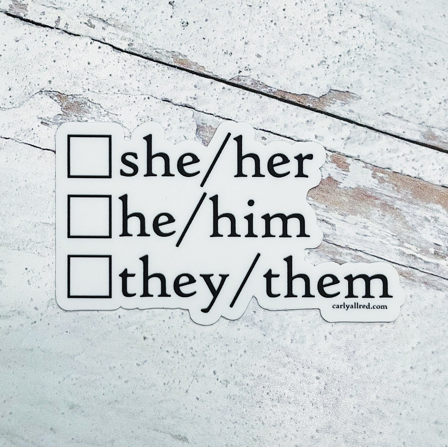 Pronouns Vinyl Sticker