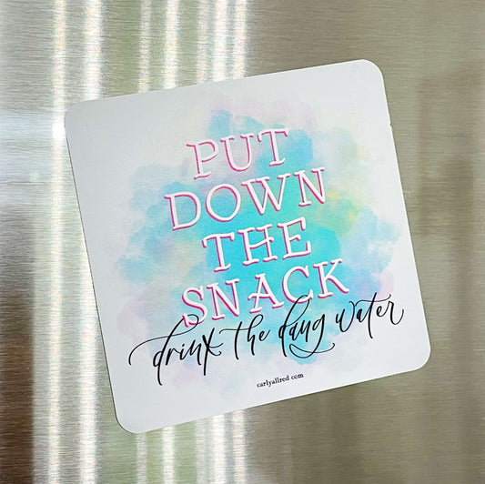 Put Down the Snack Drink the Dang Water Magnet