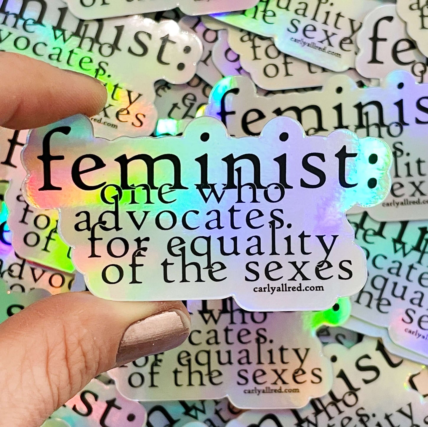 Definition of Feminist Sticker - Holographic