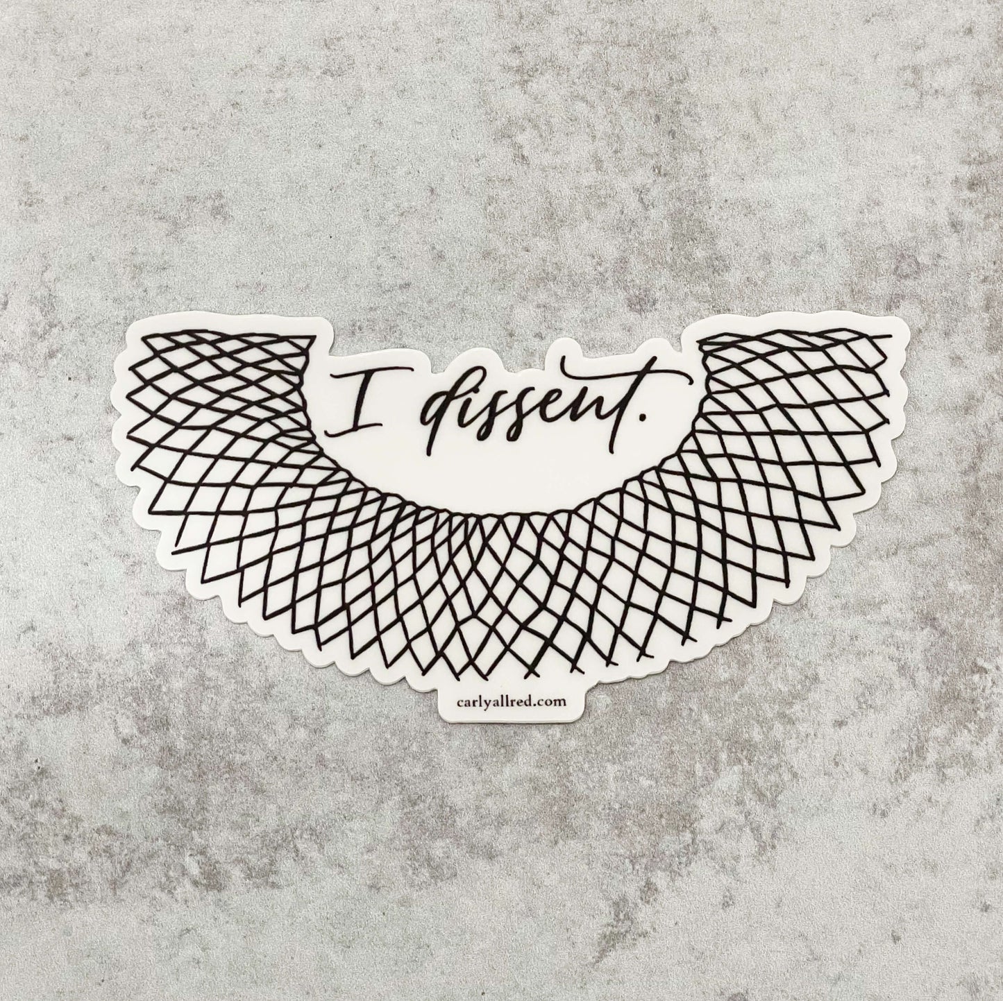 I Dissent Collar, Ruth Bader-Ginsburg Sticker