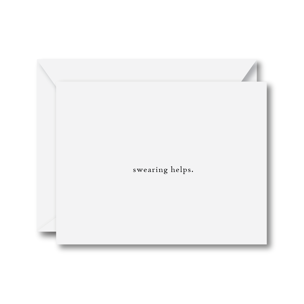 Swearing Helps Card