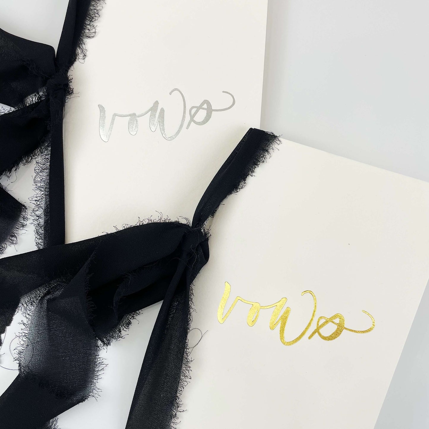 Large Foil Pressed Vow Books (Set of 2)