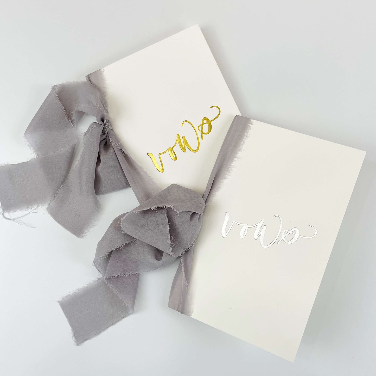 Large Foil Pressed Vow Books (Set of 2)