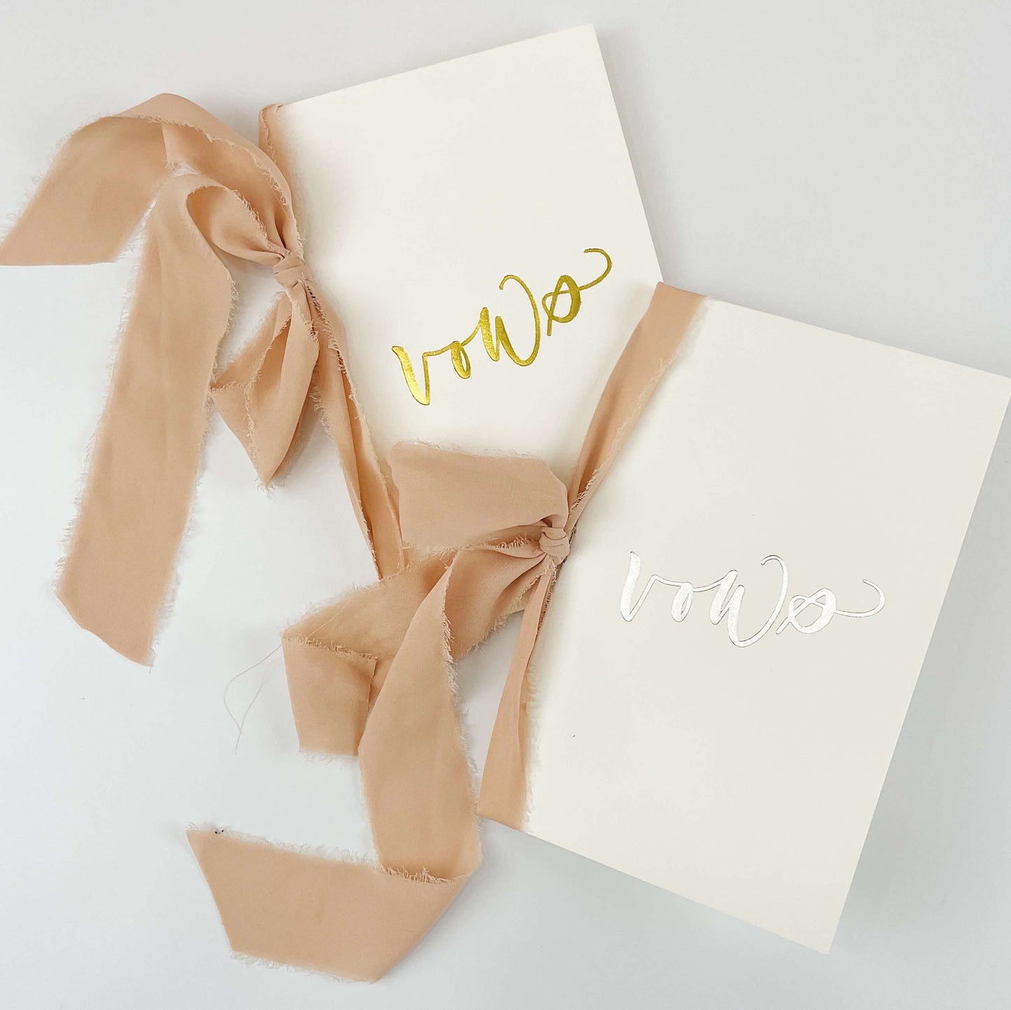 Large Foil Pressed Vow Books (Set of 2)