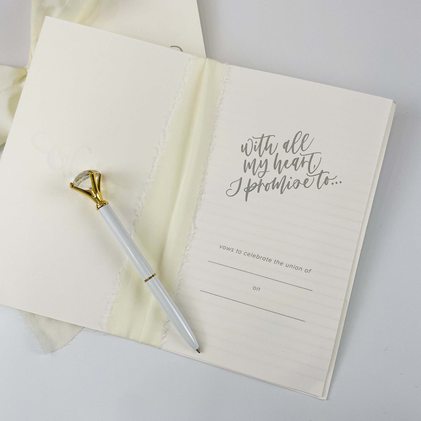 Large Foil Pressed Vow Books (Set of 2)