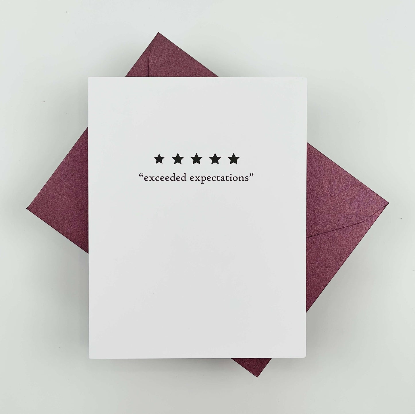 5 Stars Exceeded Expectations Card