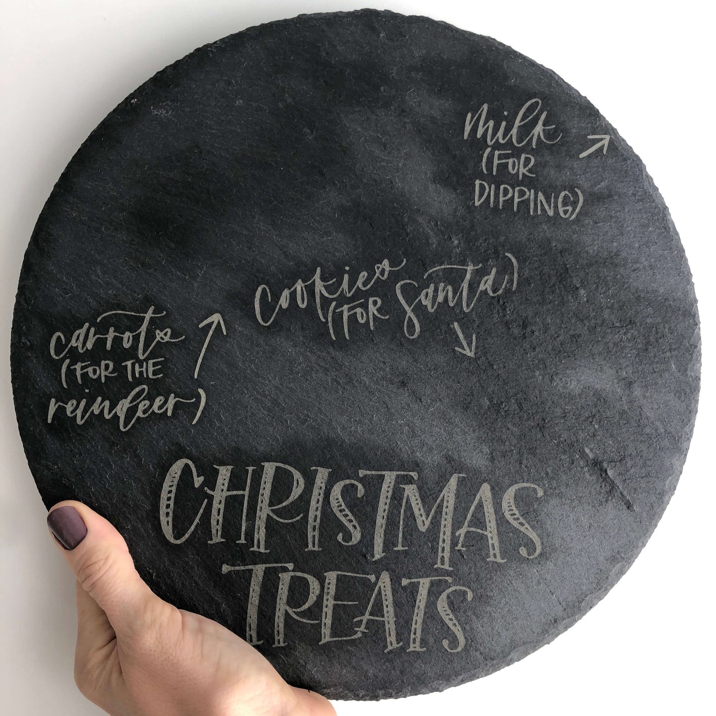 Engraved Slate Tray - Merry Christmas