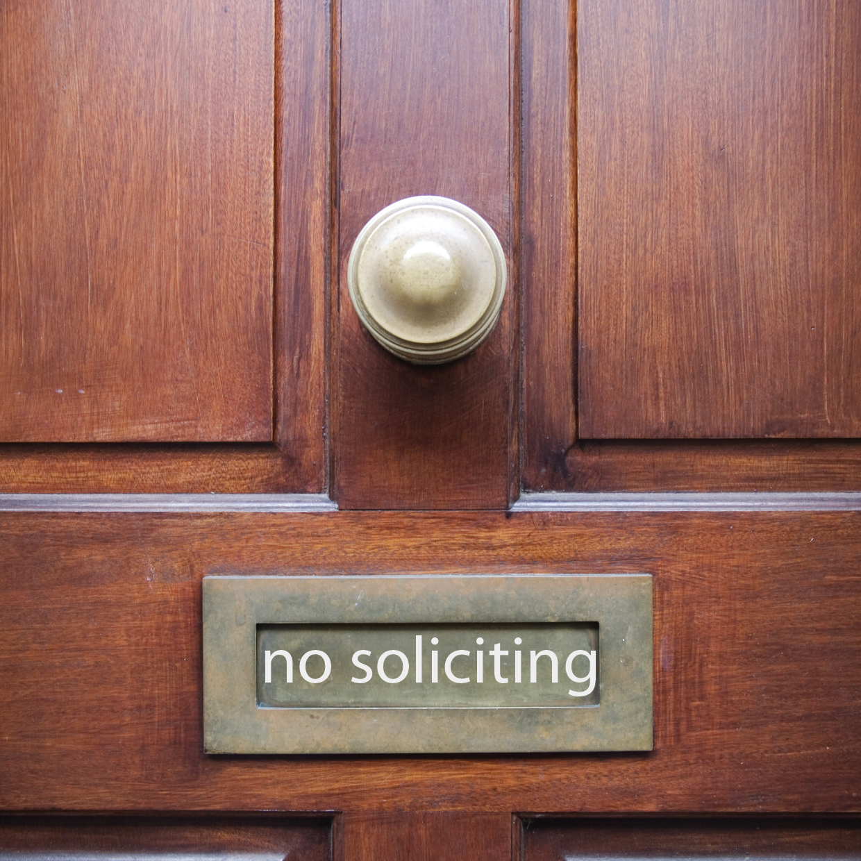 No Soliciting Sign