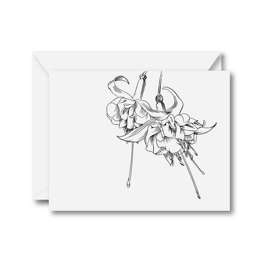Trailing Fuchsia Floral Card