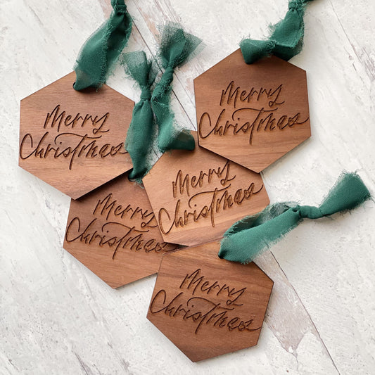 Merry Christmas Engraved Ornaments