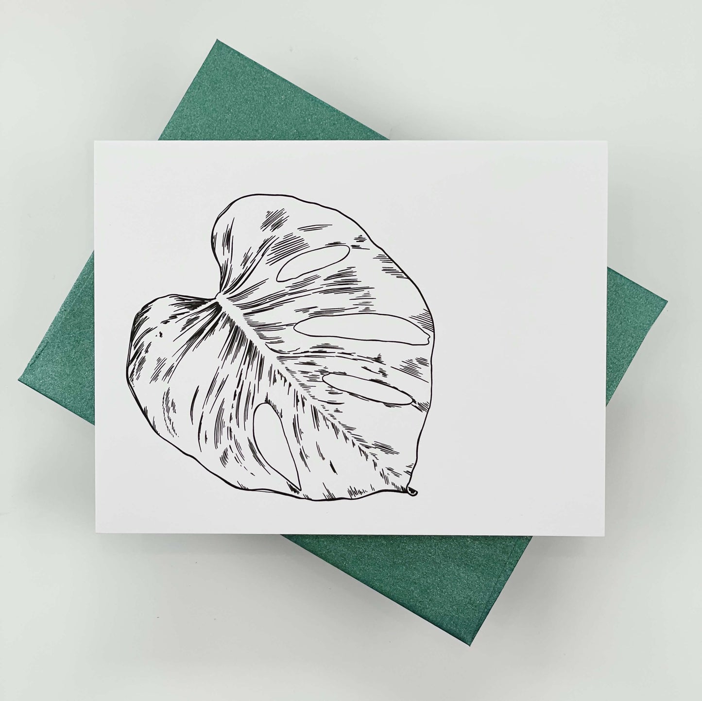 Monstera Leaf Greeting Card