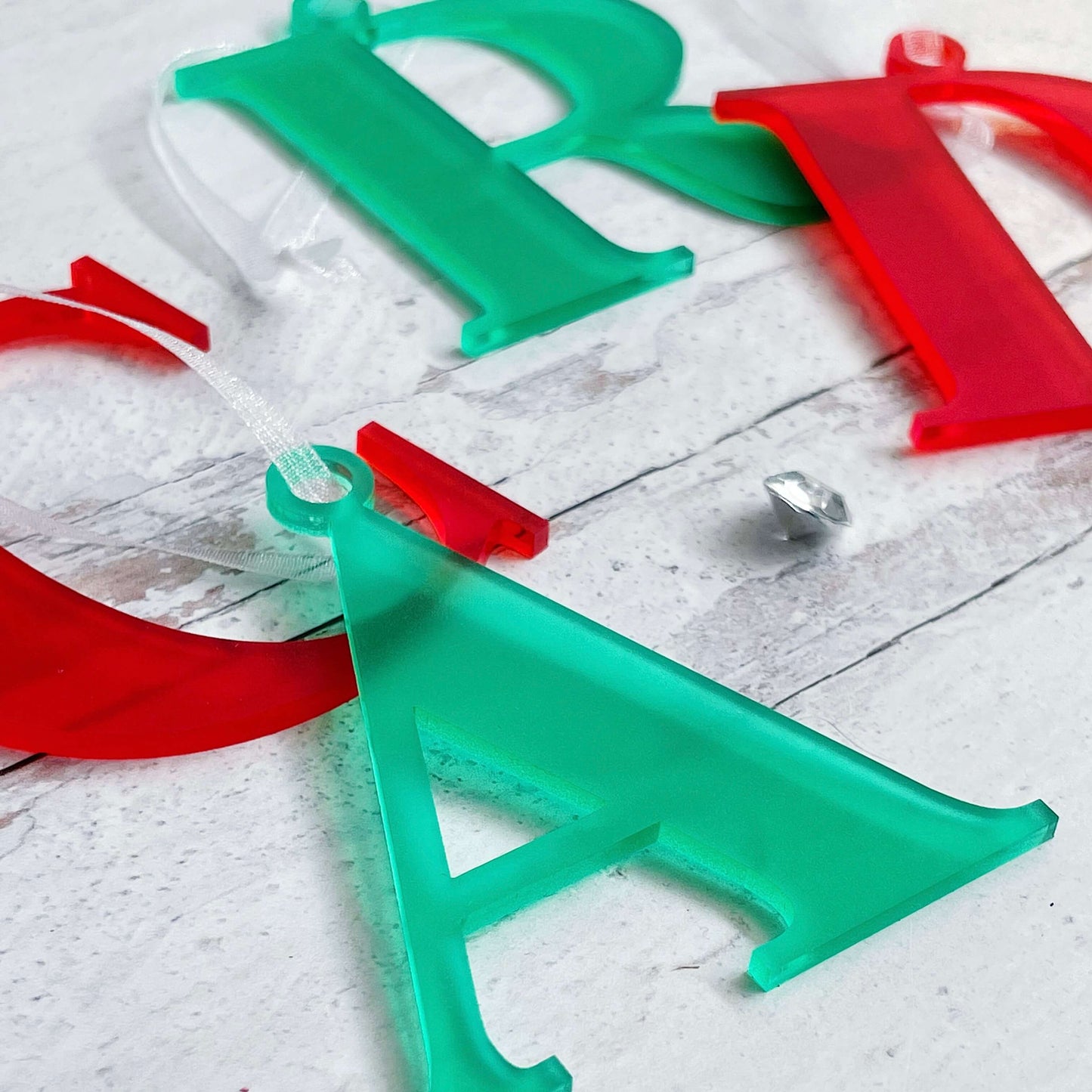 Monogram Acrylic Stocking Tags