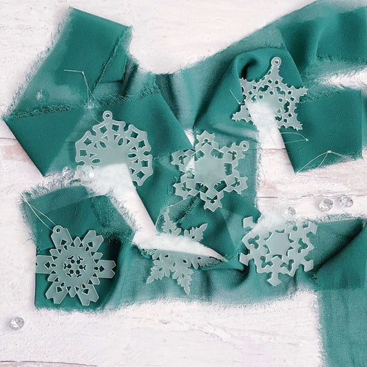 Tiny Snowflake Ornaments - SET OF 6