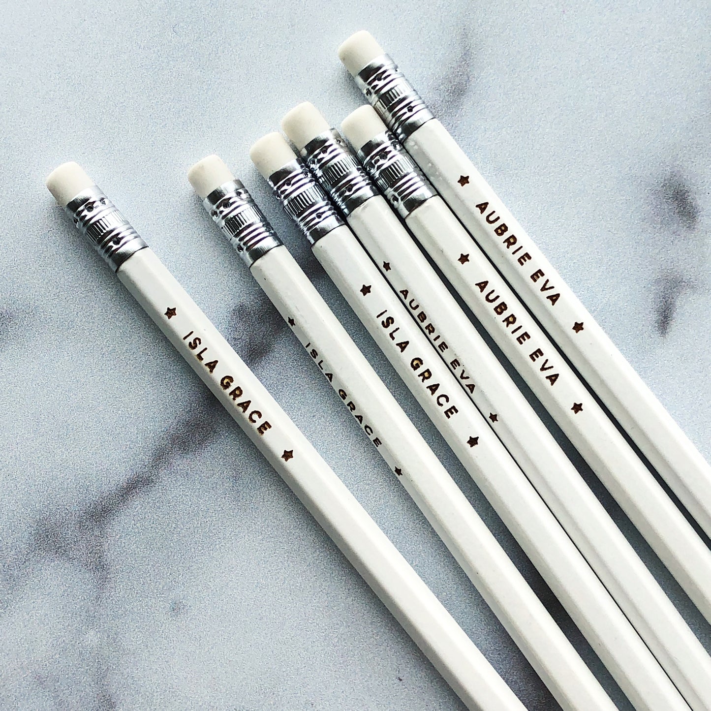 Personalized Name Pencil Set | Custom Pencils | Set of 6