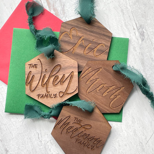 Personalized Wooden Ornaments
