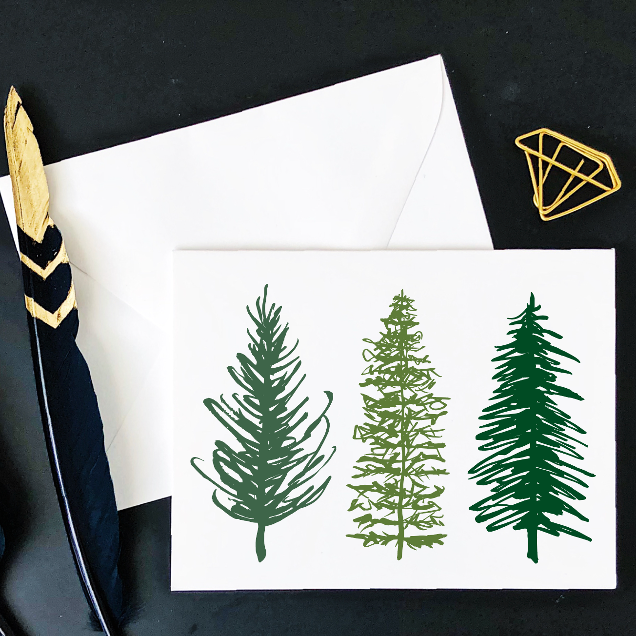 Pine Trees Greeting Card