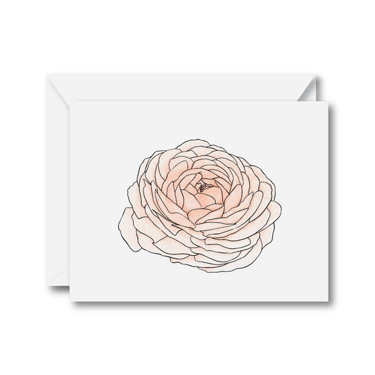 Pink Peony Greeting Card