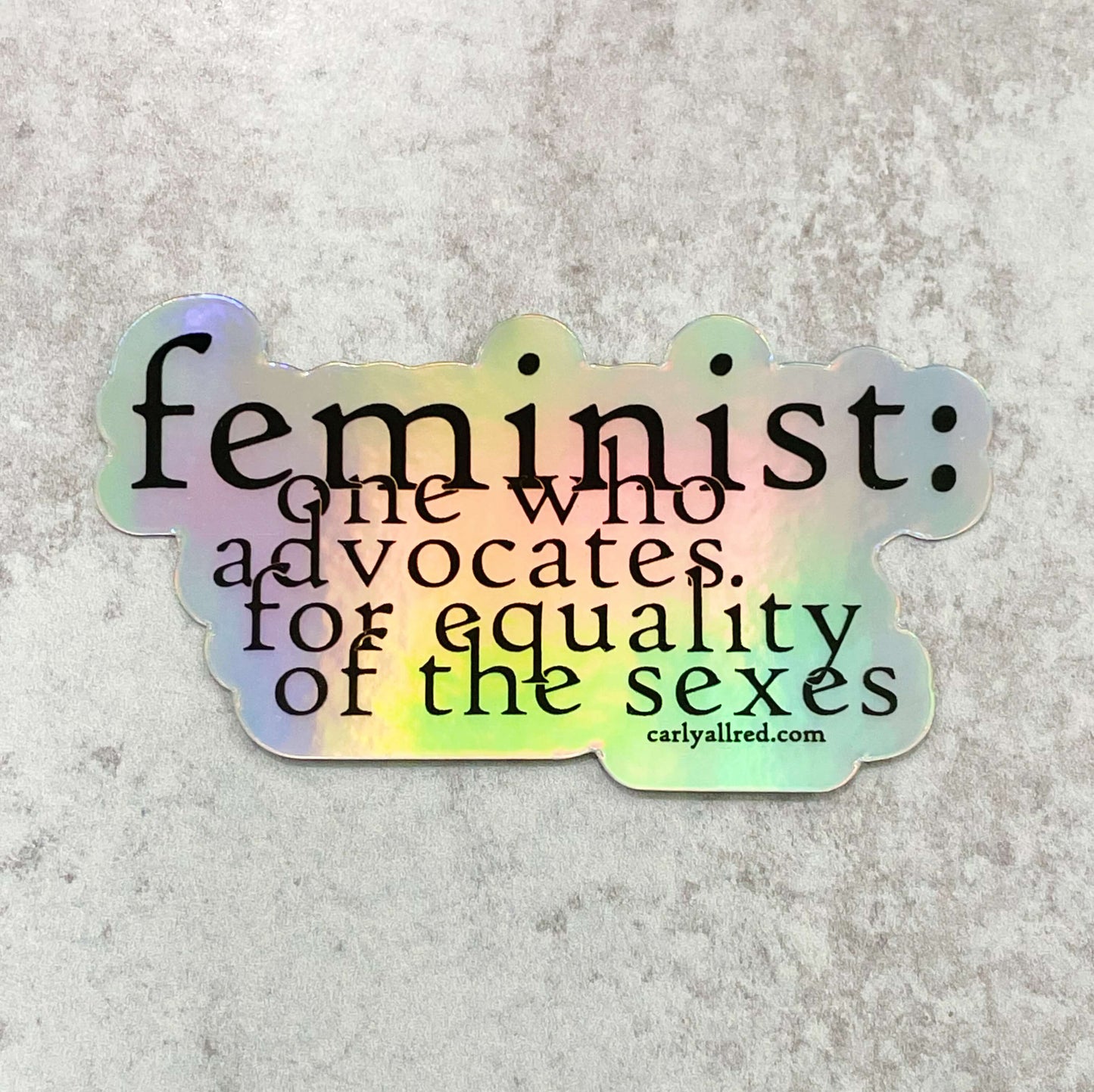 Definition of Feminist Sticker - Holographic