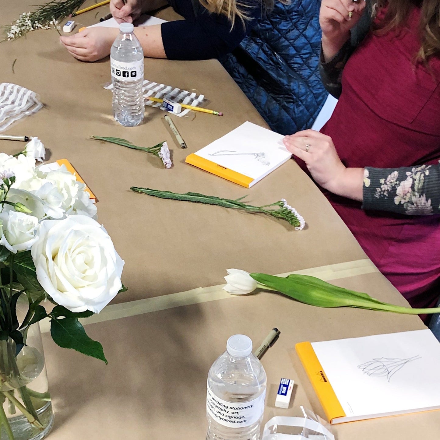 Floral Line Drawing In-Person WORKSHOP